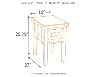 Signature Design by Ashley® Hindell Park Rustic Brown Chair Side End Table 3
