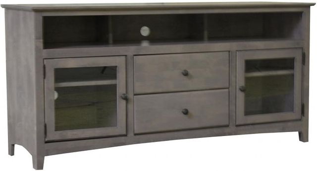 Archbold Furniture Customizable Alder Shaker 62" TV Console with Sound Bar Opening