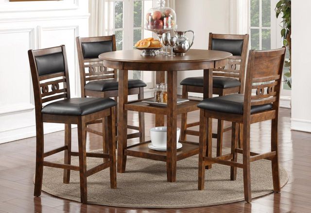 New Classic® Home Furnishings Gia 5-Piece Brown Counter Height Table Set