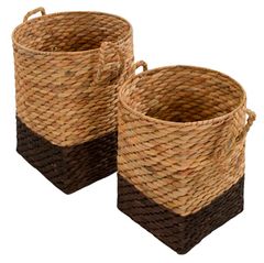 Signature Design by Ashley® Winwich 2 Pieces Antique Gray and Brown Basket