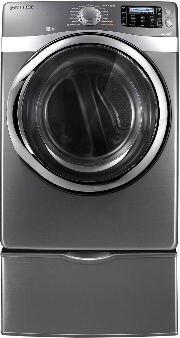 Samsung 7.5 Cu. Ft. Stainless Platinum Electric Steam Dryer 2