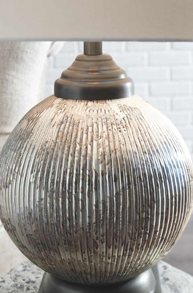 Signature Design by Ashley® Cailan Silver/Bronze Glass Table Lamp-3
