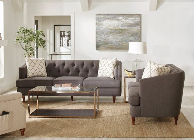 Camden 2 Piece Grey Living Room Set