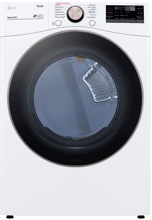 LG 7.4 Cu. Ft. White Front Load Electric Dryer 0