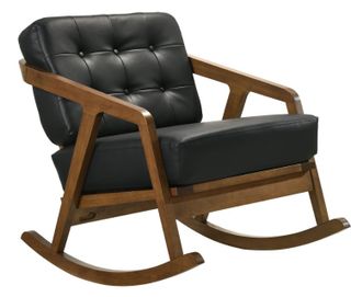 Elements International Ingram Black Rocker Chair