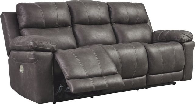 Signature Design by Ashley® Erlangen Midnight Power Reclining Sofa with Adjustable Headrest-0