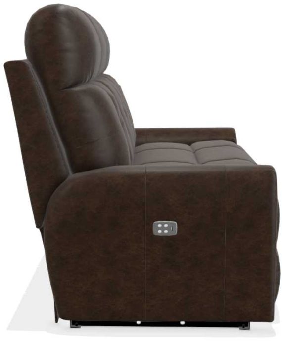 La-Z-Boy® Douglas Charcoal Leather Power Reclining Sofa with Headrest 10
