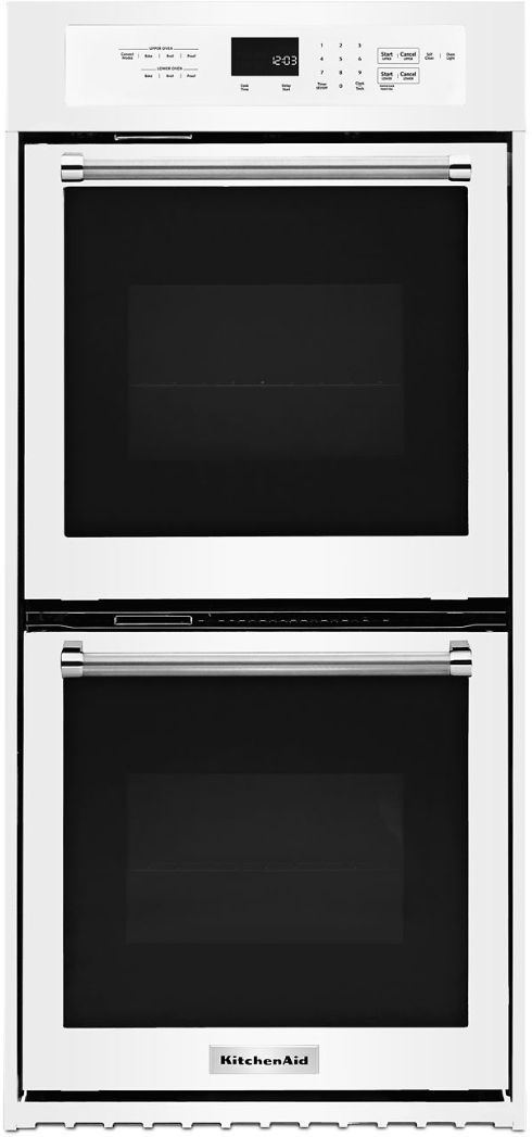 KitchenAid® 23.75" White Electronic Double Oven Built In