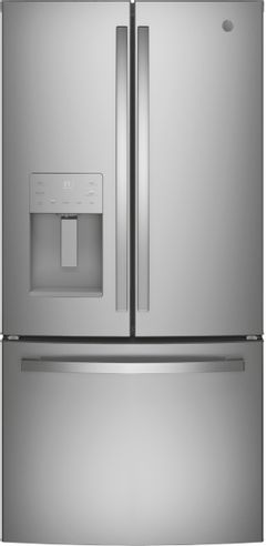 LG 27.6-cu ft Side-by-Side Refrigerator with Ice Maker (Printproof  Stainless Steel) in the Side-by-Side Refrigerators department at