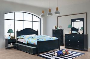 Furniture of America® Diane Blue 4-Piece Full Platform Bed Collection