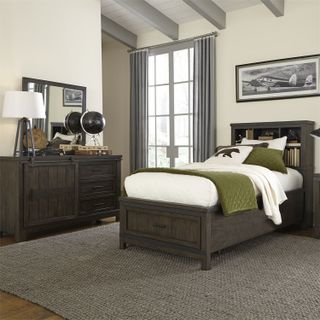 Liberty Furniture Thornwood Hills 3-Piece Rock Beaten Gray Twin Bedroom Set