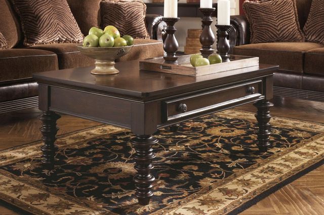 Signature Design by Ashley® Key Town Dark Brown Coffee Table 4