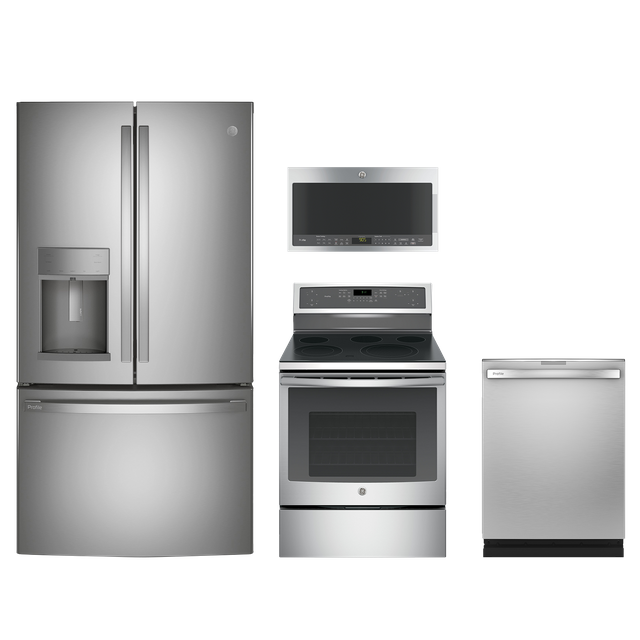GE® Profile™ 4 Piece Stainless Steel Kitchen Package