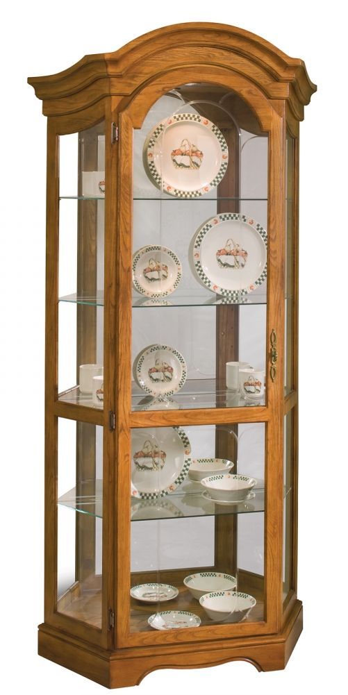 old oak display cabinet