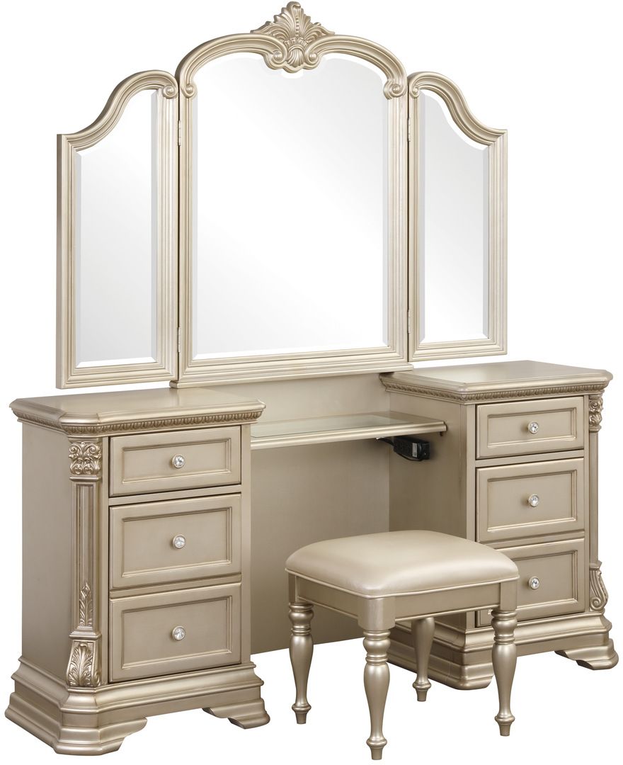 Champagne vanity online set