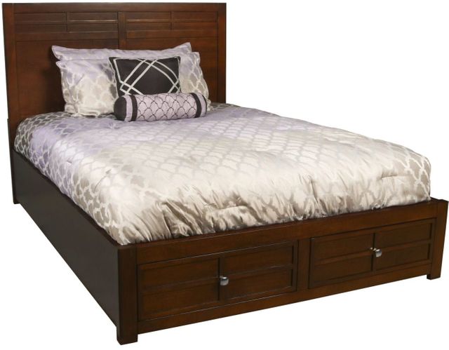 New Classic® Home Furnishings Kensington Burnished Cherry Queen Storage Bed-2