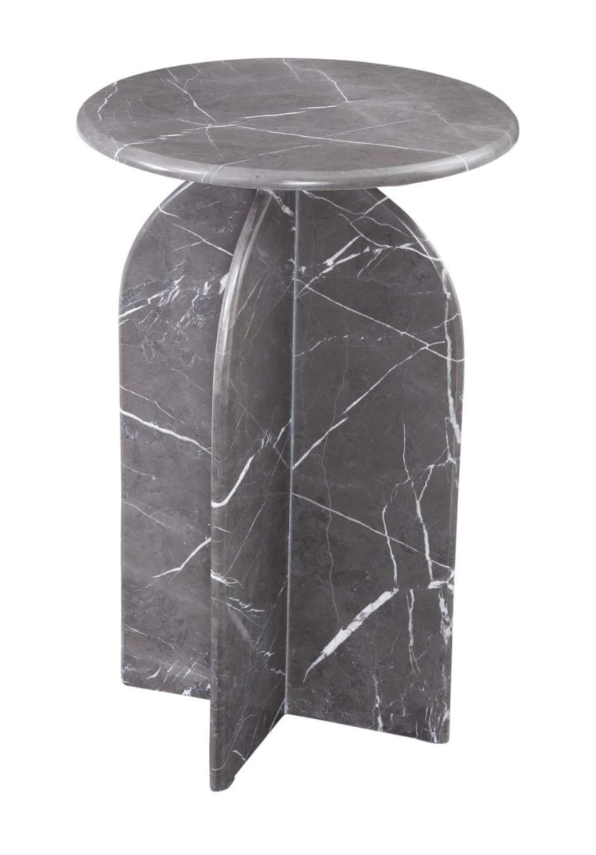 Bassett Mirror Abby Grey Marble Accent Table | Bob Mills Furniture