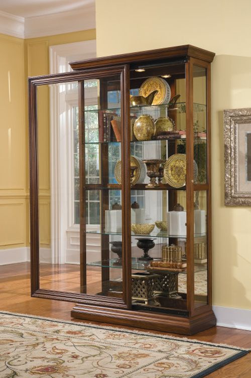 Pulaski PFC Curio Oak Brown Display Cabinet 1