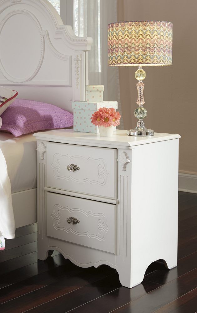 Exquisite White Youth Nightstand 5