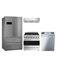 Smeg 4 Piece Kitchen Package-Stainless Steel