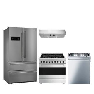 Smeg 4 Piece Kitchen Package-Stainless Steel