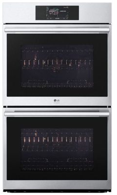 LG Studio 30" Stainless Steel Double Electric Wall Oven-WDES9428F