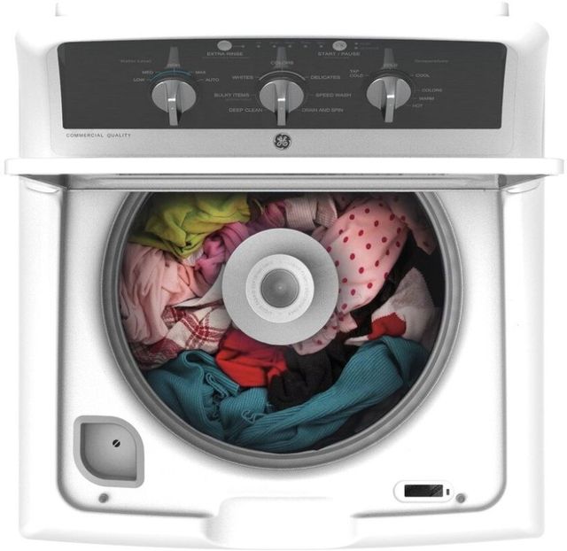 GE® 4.2 Cu. Ft. White Top Load Washer 8