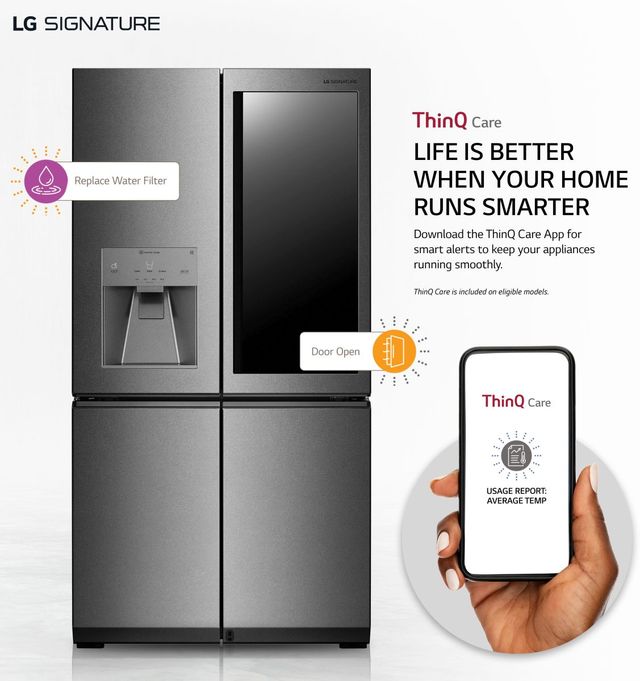 LG Signature 30.8 Cu. Ft. Textured Steel™ French Door Refrigerator 12