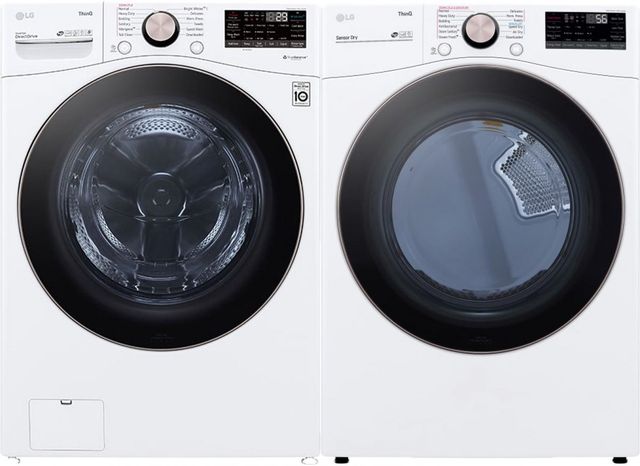 LG White Front Load Laundry Pair-0