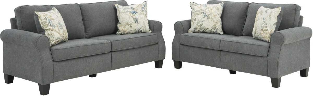 Signature Design by Ashley® Alessio 2-Piece Charcoal Living Room Set