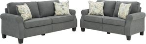 Signature Design by Ashley® Alessio 2-Piece Charcoal Living Room Set