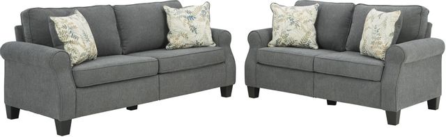 Signature Design by Ashley® Alessio 2-Piece Charcoal Living Room Set-0