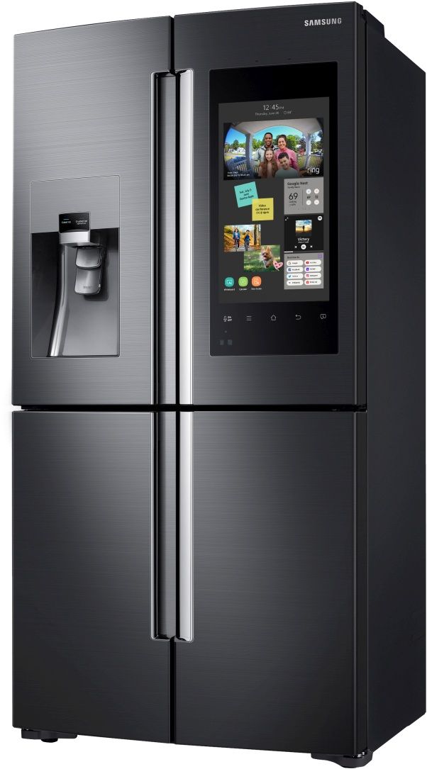 Samsung 22 Cu. Ft. Counter Depth 4-Door Flex™ Refrigerator-Fingerprint Resistant Black Stainless Steel 4