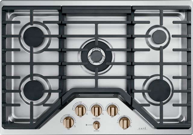 Café™ 30" Stainless Steel / Brushed Stainless Gas Cooktop 15