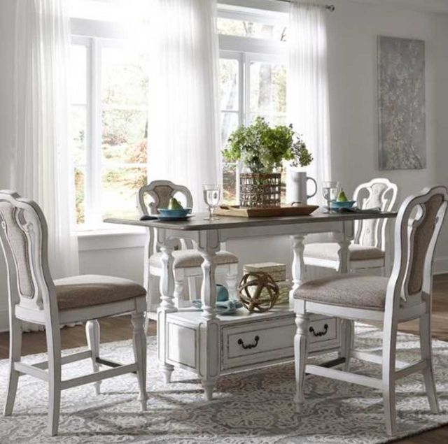 Liberty Magnolia Manor 5-Piece Antique White Gathering Table Set