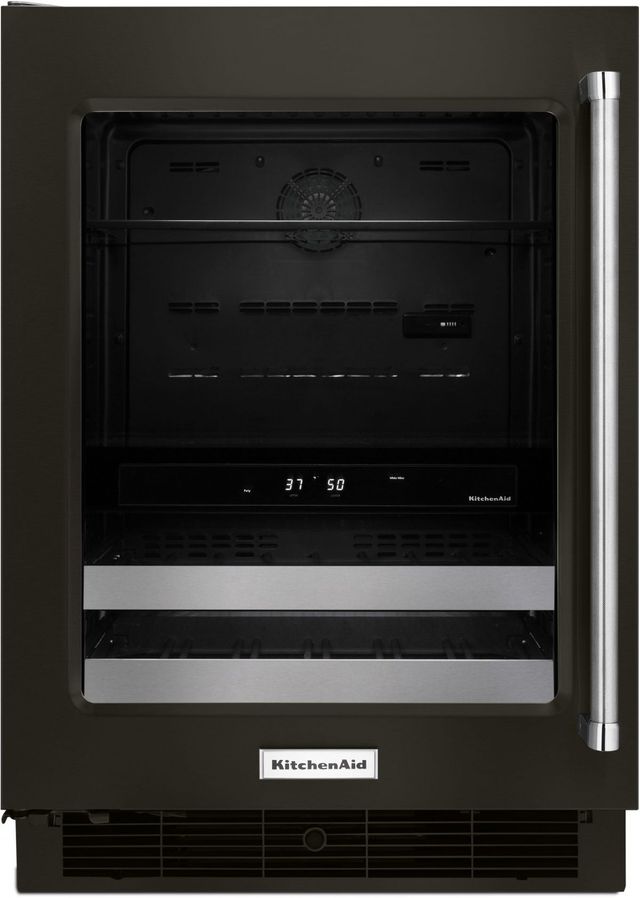 KitchenAid® 4.8 Cu. Ft. Black Stainless Steel Wine Cooler