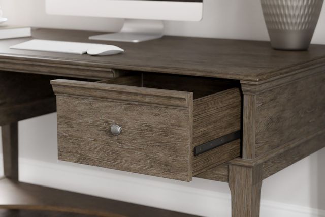 Signature Design by Ashley® Janismore Weathered Gray Home Office Storage Leg Desk 3