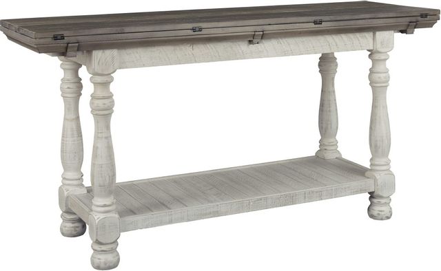 Signature Design by Ashley® Havalance Gray/White Flip Top Sofa Table