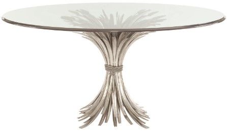 Bernhardt Somerset Clear/Silver Leaf Dining Table 0