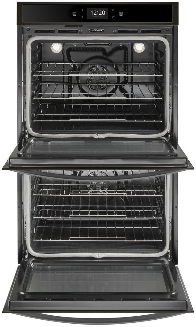 Whirlpool® 27" Print Resist Black Stainless Double Electric Wall Oven 1
