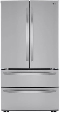 Réfrigérateur à portes françaises de 36 po à profondeur comptoir LG® de 22.7 pi³ - Acier inoxydable résistant aux traces de doigts