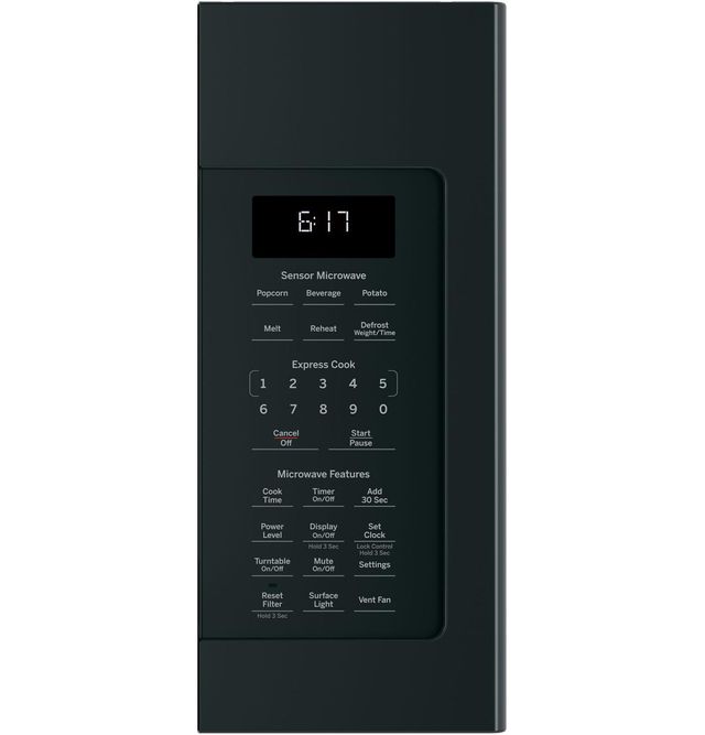 GE® Series 1.7 Cu. Ft. Black Over The Range Sensor Microwave 1