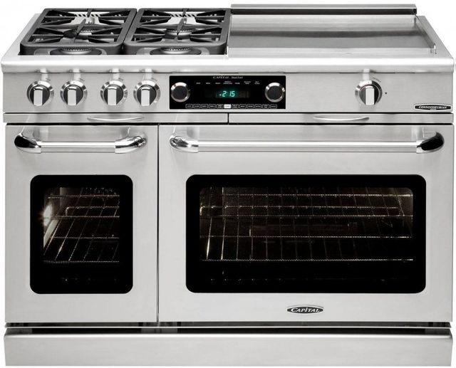Capital Connoisseurian 48" Stainless Steel Free Standing Dual Fuel Range-0