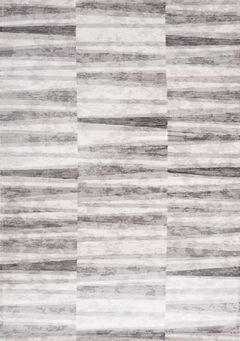 Kalora Interiors Chorus Grey White Striped 5'3" x 7'7" Rug