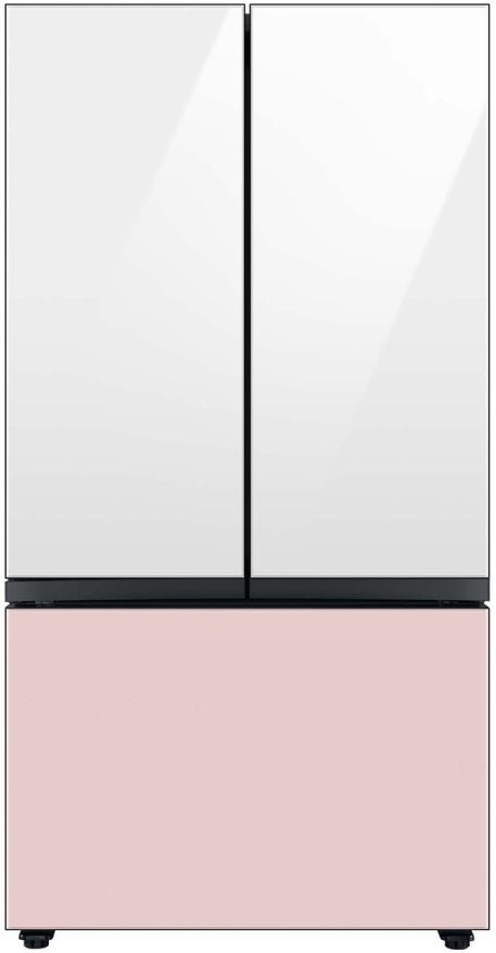 Samsung Bespoke 36" Pink Glass French Door Refrigerator Bottom Panel 1