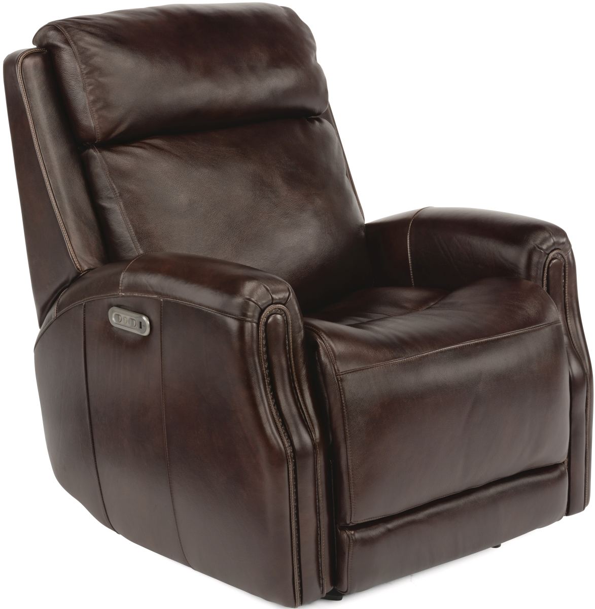 flexsteel fenwick leather power gliding recliner with power headrest