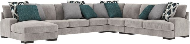 Ashley® Bardarson 5-Piece Silver Sectional with Chaise 0