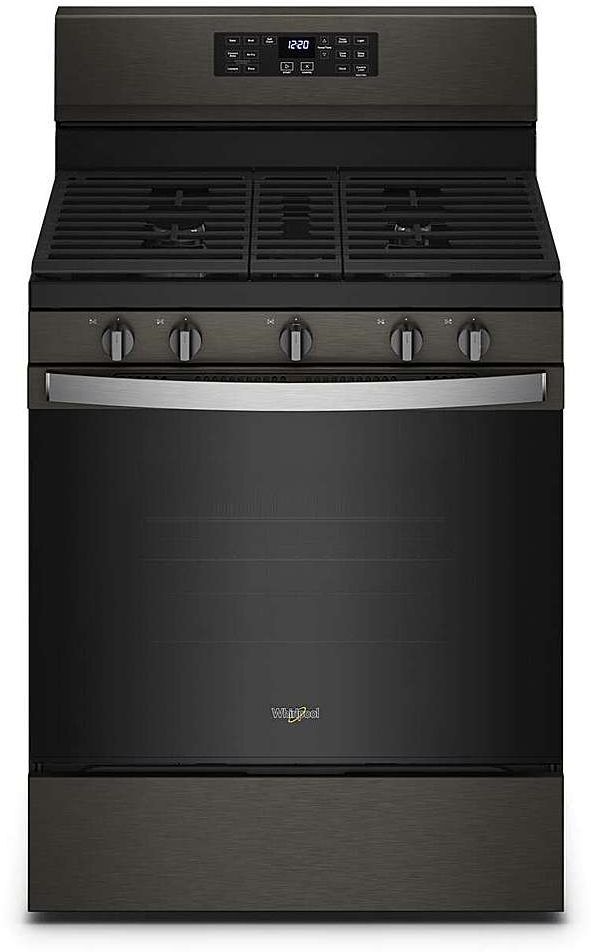Whirlpool® 30" Black Stainless Freestanding Gas Range with 5-in-1 Air Fry Oven-0