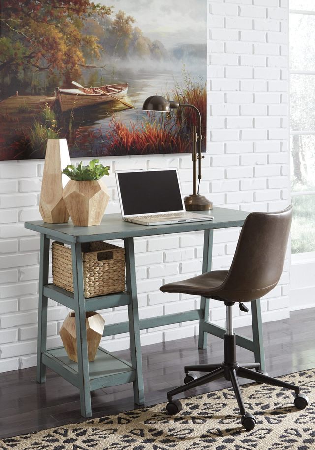 Signature Design by Ashley® Mirimyn Teal 42" Home Office Desk 9