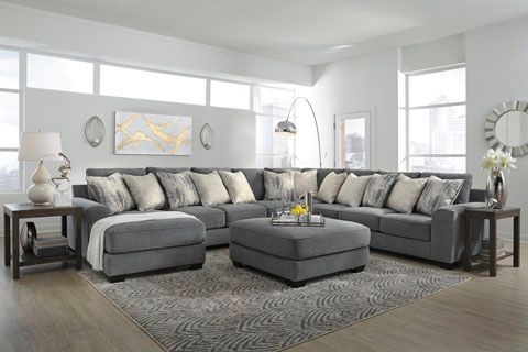 Ashley® Castano 5-Piece Jewel Sectional Set with Chaise 1